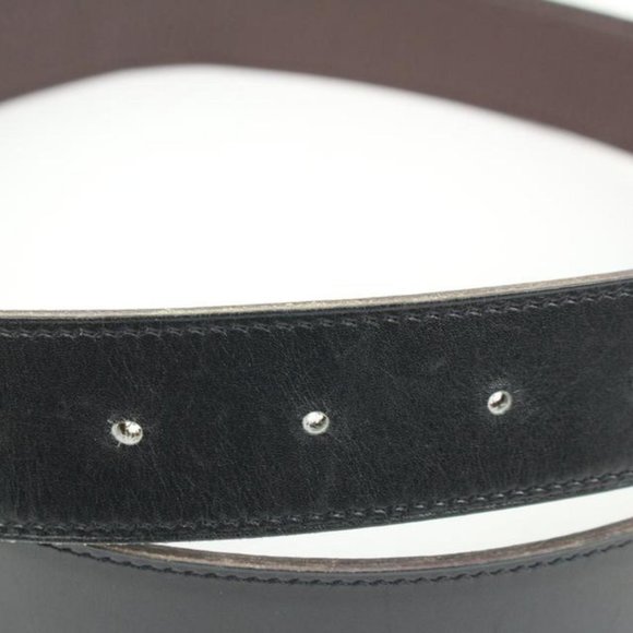 Hermès Black x Brown x SIlver 32mm Reversible Strie H Logo Belt Kit 41he56 main image 5